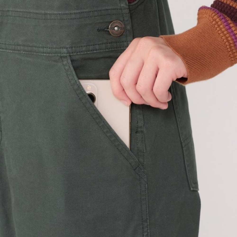 REI Women's Black Campwell Workwear Overalls - Size 14 - Picture 6 of 15